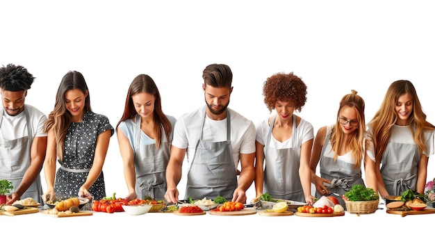 Persoane gătesc împreună